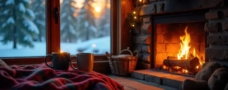 Cozy home in Canadian winter