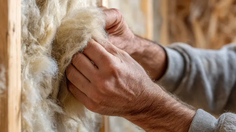 Fibreglass insulation installation for sustainable build