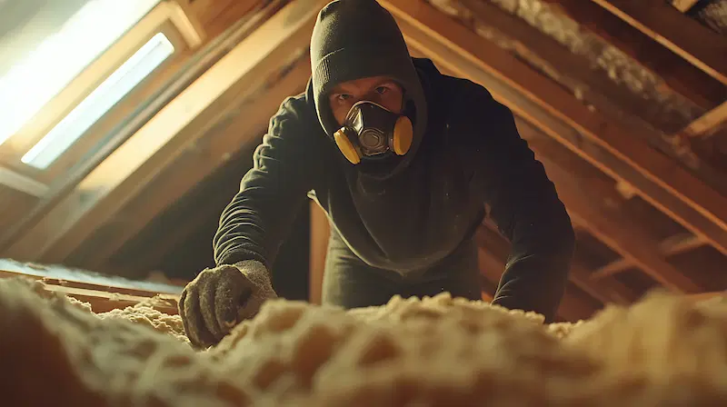 Professional attic insulation installation